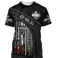 thumbnail image 4 of Mechanical Repairman 3D Printed Men's T-shirt with Mechanical Component Pattern Oversized Casual Harajuku Round Neck Men's Top, 4 of 6