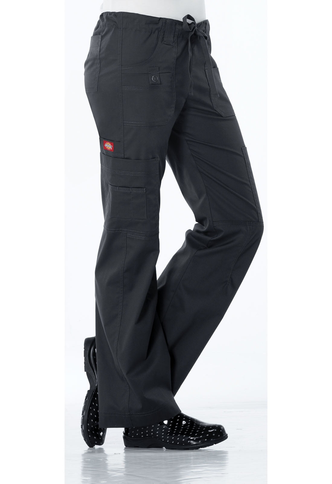 Dickies Gen Flex Scrubs Pant for Women Low Rise Drawstring Cargo 857455 ...