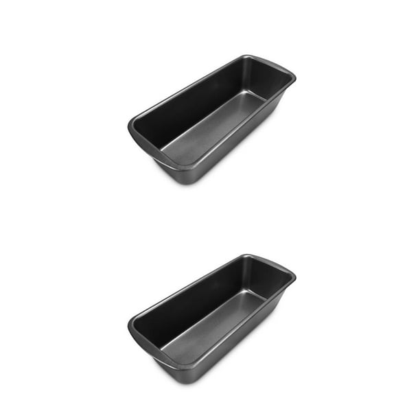 Advancent Molde Rectangular para pan tostado resistente a altas temperaturas, molde para hornear pan, moldes para magdalenas, suministros de negro L 2piezas