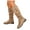 Khaki, variant on Women's Suede Slouchy Knee High Boots Low Heel Comfortable Tassle Knee Length Riding Booties