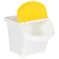 thumbnail image 2 of vidaXL Stackable Waste Bins with Lids 3 pcs White PP 78 L, 2 of 5