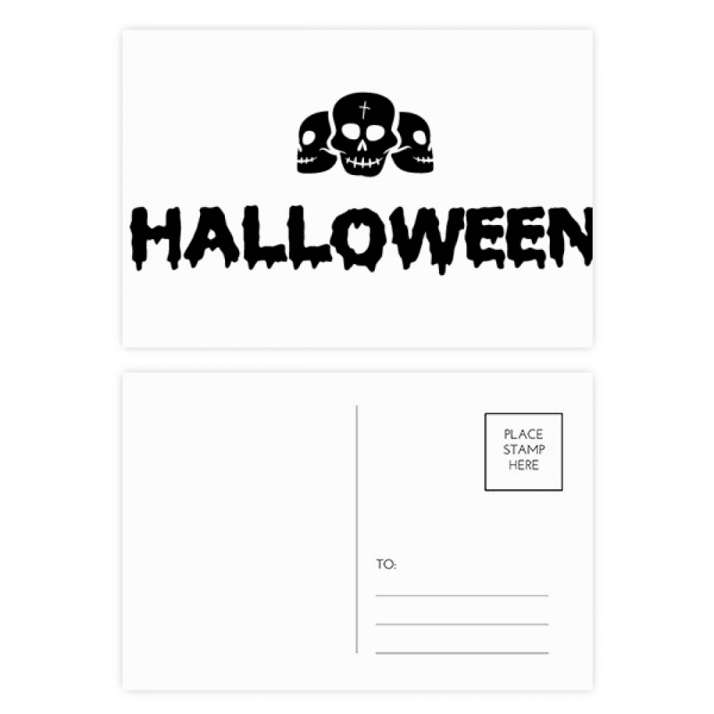 l happy fear halloween postcard set birthday mailing thanks greeting card