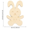 thumbnail image 2 of Easter Decorations, Wooden Egg Ornaments to Paint Easter Decoration Cutouts Unfinished DIY Blank Unfinished Wood Discs Ornament for Home Crafts Hanging Spring Decoration, 2 of 2