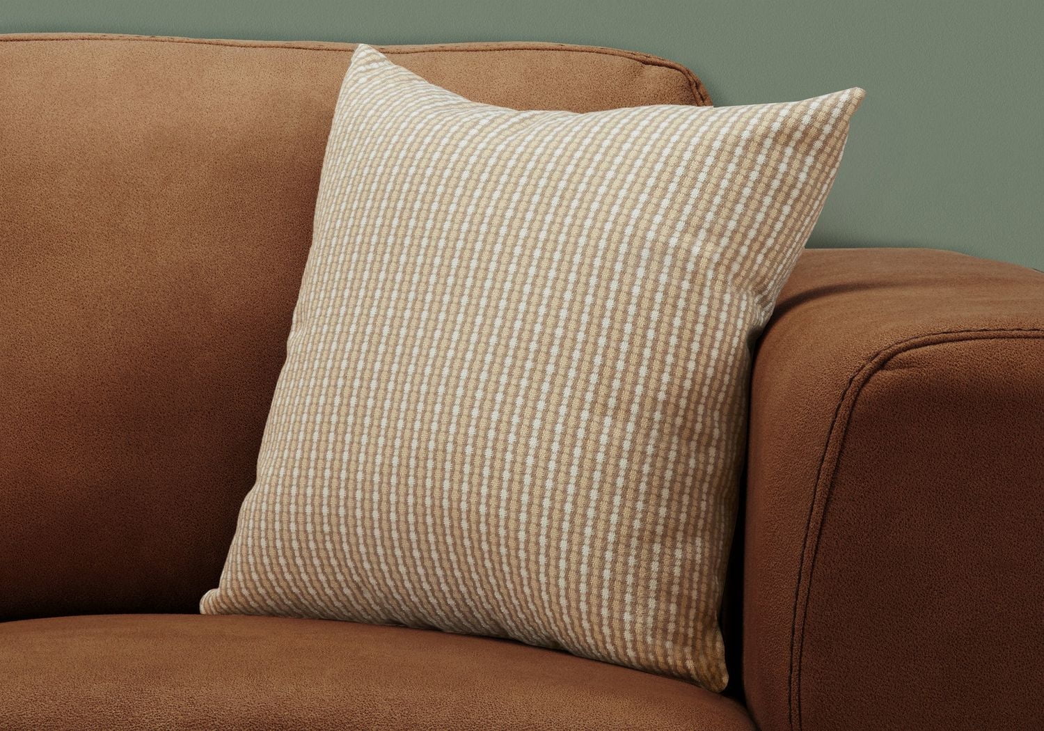 Monarch Specialties Pillows, 18 X 18 Square, Insert Included, Decorative Throw, Accent, Sofa, Couch, Bedroom, Polyester, Hypoallergenic, Brown, Modern