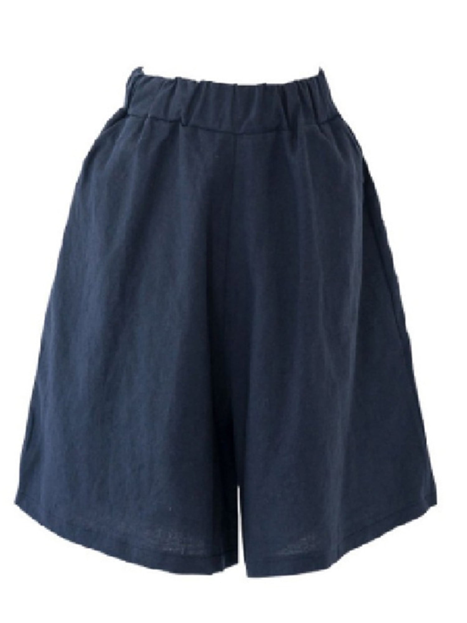 Wrcnote Women Cotton Linen Bermuda Shorts Casual Beach Hawaii Short Hot ...