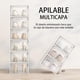 thumbnail image 5 of 33.5 * 25.5 * 17.5 cm shoe box Shoe storage box (12 pieces per pack) Transparent Shoe box Foldable shoe box Suitable for wardrobes, entrances, corridors, bedrooms - Black, 5 of 8