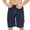 Dark Blue, variant on WIZUTIZ Mens Swim Trunks Summer Beach Vacation Shorts Drawstring Elastic Waist Solid Color Board Shorts with Pockets