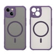thumbnail image 3 of for iPhone 15 Plus Case Magnetic Phone Case Compatible with MagSafe, Soft TPU Bumper Hard Translucent Matte Back Slim Fit Shockproof Protective Case Cover for Men Women Girls - Purple, 3 of 8
