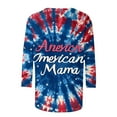 thumbnail image 5 of 3/4 Length Sleeve Womens Tops Plus Size Heart American Flag T Shirts for 4th of July Independence Day Patriotic Tshirts USA Star Stripes Graphic Tees Casual Crewneck Tunic Top Memorial Day Outfits, 5 of 5