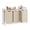 Cappuccino Beige and Natural Beige, variant on 3 Section Laundry Hamper with shelf Laundry Sorter with 3 Pull-Out and Removable Bags for Bathroom Laundry Room Rustic Brown and Black
