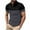 A019-Gray, variant on POTETI Polo Shirts for Men Big And Tall Short Sleeve Casual Collared Shirts Color Block Tops