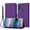 Purple, variant on Phone Case for Motorola Moto G Pure Litch Pattern Flip Folio Wallet Card Slots Holder PU Lether