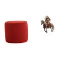 thumbnail image 1 of Elegante Taburete Cilíndrico Otomano Con Adorno De Caballero Acrílico, Centro De Mesa Impermeable, Decoración Para El Hogar, Oficina, Dormitorio, Guardería, Apartamento., 1 of 8