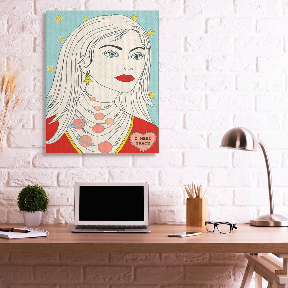 Stupell Industries Women's Fashion Accessory Portrait Space Theme Jewelry Canvas Wall Art Design by Sangita Bachelet, 36" x 48"