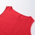thumbnail image 2 of Mujeres Maxi vestido de túnica sin mangas más bolsillos de tamaño O cuello suelto mori swing vestido Tomshoo Rojo XXL, 2 of 7