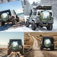 thumbnail image 7 of PISONIC Summer Mountain Spare Tire Cover Weatherproof Universal Wheel Protectors for RV Camper Travel Trailer SUV Truck 16 inch, 7 of 7