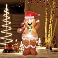thumbnail image 4 of Bearachild Patio inflable con luz de Navidad, decoración de vacaciones al aire libre, adorno DIY de pie, suministros para inauguración de la casa, enchufe Kits de decoración para fiestas Bearachild HA010253-00B, 4 of 6