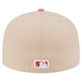 thumbnail image 4 of Men's New Era Light Beige/Coral Arizona Diamondbacks Two-Tone Color Pack A-Frame 59FIFTY Fitted Hat, 4 of 5