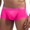 thumbnail image 3 of Knosfe Mens Underwear Boxer Briefs Short Leg Trunks Soft Waistband Pouch Trunks Underwear for Men Plus Size Breathable Panties Hot Pink 2XL, 3 of 7