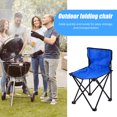 thumbnail image 4 of CSChome Folding Chair Camping Chair Portable Folding Stool Chair Strong Load-bearing Ergonomic Design Compact Size with Backrest, 4 of 7