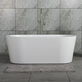 thumbnail image 6 of Bathtub Faucet Freestanding Floor Mounted Tub Filler Bath Mixer with Hand Shower, 6 of 9