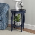 thumbnail image 6 of Powell Fiore Round Indoor Accent Side Table with Shelf, 24" Tall, Navy Blue, 6 of 8