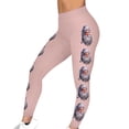 thumbnail image 3 of oelaio Womens High Waisted Leggings Christmas Tree Print Tights Buttery Soft Ankle Length Yoga Pants Pink M, 3 of 9