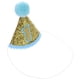 thumbnail image 2 of KAKOWELY Sombrero de cono con purpurina brillante para primer cumpleaños con diadema ajustable para fiesta de niña (azul), 2 of 4