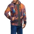 thumbnail image 2 of Honeii Fantasy Bird Illustration Print Hoodies for Men, Pullover & Full Zip, Breathable Zip up Hoodie, Sweatshirt-XX-Large, 2 of 5