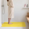 thumbnail image 6 of OTHWAY Non-Slip Bath Mat for Tub with Hair Catcher, 39"x17" Long Shower Mat, Large Drain Holes, Machine Washable Gripper Tub Mat (Yellow), 6 of 11