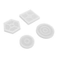 thumbnail image 4 of Moldes para posavasos de resina, hexagonales cuadrados, redondos, artesanales, gruesos, antideformación, molde de posavasos de silicona para tazas y tapetes, 4 Uds., 4 of 12