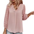 thumbnail image 1 of TIMIFIS Hauts pour Femmes Chemise en Chiffon à Col en V Chemise Décontractée à Manches Ballon Chemise à Imprimé Floral Haut on, 1 of 6