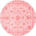 thumbnail image 1 of Ahgly Company Indoor Round Oriental Red Traditional Area Rugs, 5' Round, 1 of 4