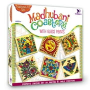 Toykraft Glass Painting Kit For Kids, Gifts For Girls Boys Age 7+, Madhubani Arts & Crafts Kit For 7 Year Olds - Glass Painting Madhubani Kit