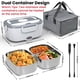 thumbnail image 4 of Lonchera eléctrica portátil para hombres, calentador de alimentos de 1.5 litros para adultos con 2 contenedores de acero inoxidable, caja de almuerzo autocalentable de 80 W para coche y camión., 4 of 5