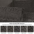 thumbnail image 4 of BNM 2 Piece Floral Cotton Blend Charcoal Bedspread Set, Twin, 4 of 10