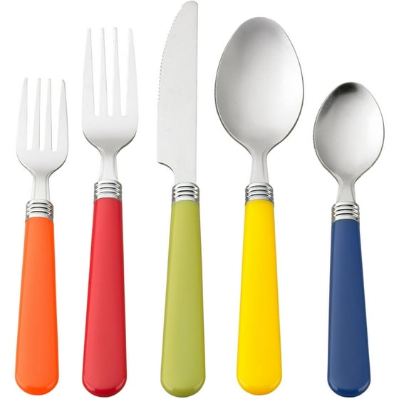 Mainstays Multi-Colored 48-Piece Flatware Set - Walmart.com