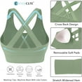 thumbnail image 6 of AEXTO Sports Bra for Women Padded Medium Support Criss Cross Strappy Bras Seamless High Impact Yoga Exercise Athletic Bras gym sport bra, 6 of 6
