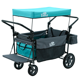 thumbnail image 1 of Carriola Vagon Doble Para Bebé Tmz Multifuncional Plegable Aqua/Gris, 1 of 9