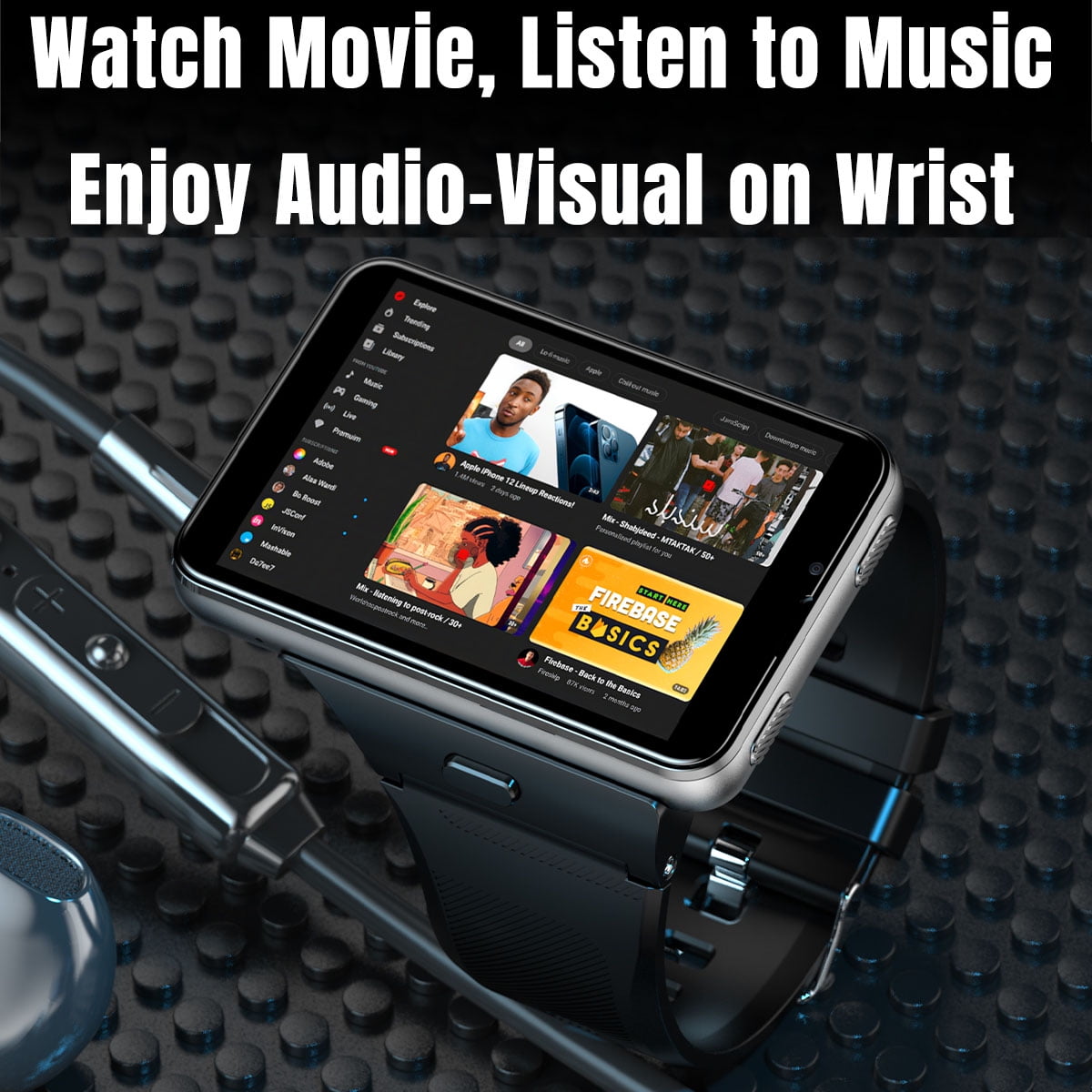 AIEK S999 Plus 4G Smart Watch SMTK6761 Android 11.0 OS 2.88" Screen 2MP/8MP Dual Camera 4GB RAM 64GB ROM 2300mAh BT GPS WiFi Phone Call Men Smartwatch Women Clock