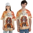 thumbnail image 4 of Happy Thanksgiving Boston Terrier Turkey Costume Pumpkins Autumn Leaves All Over Print 3D Baseball Shirt Gentleman Dog Lover Gifts Softball Sport - 13014, 4 of 6