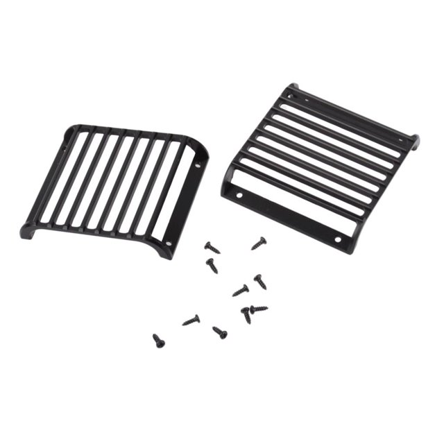 2 Piezas. Protección de Luz Dentera de Parril de Lámpara de Parril Del Faro Del Coche para 1/10 Baoblaze Rejilla de protección de faros