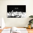 thumbnail image 3 of Elephant Stock Miami Skyline Bw Wall Art - Horizontal Canvas Wall Art - Living Room Wall Decor - City Canvas - Black And Gray Decor - 12" x 8", 3 of 8