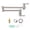Brushed Silver, variant on Wall Mounted Kitchen Faucet Single Cold 360 Degree Rotating Water Sink Tap Folding Extension Stretchable Copper Faucet for Vegetable Washing, Matte Black (15.7 Inches / 40 cm)
