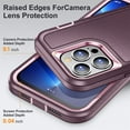 thumbnail image 6 of SaniMore for iPhone 14 Pro 6.1" 2022 Hybird Case, Rugged PC Back Shockproof TPU Shell Metal Hidden Kicksatnd Drop Resistant Anti-slip Heavy Duty Protective Case for iPhone 14 Pro 6.1", FPurple+Pink, 6 of 8