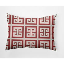 Simply Daisy 14" x 20" Greek Key Patterned Nautical Indoor/Outdoor Throw Pillow