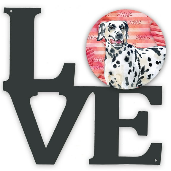 Dalmatian Love Metal Wall Artwork LOVE