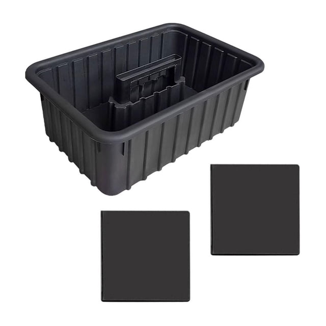 Organizador de piezas Caja de herramientas Organizador de cajones de escritorio Contenedor de almacenamiento de piezas pequeñas reutilizables Negro