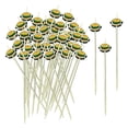 thumbnail image 2 of 100x Disposable Food Forks Decorative Sticks Handmade Bamboo Hamburger Pattern for Cupcake Salad Muffin Dessert Festival BLESIY Selecciones de frutas, 2 of 7