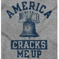 thumbnail image 2 of America Cracks Me Up Liberty Bell USA Unisex Fleece Graphic Zip Up Hoodie Brisco Brands 2X, 2 of 6